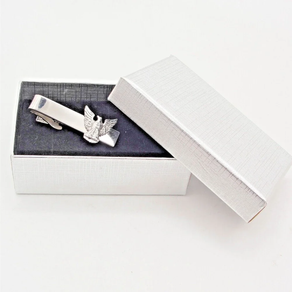 Vintage BSA Boy Scouts of America Eagle Tie Clip Bar Robbins Co Attleboro